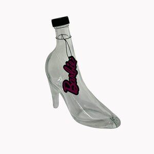 Barbie Glass Heel Bottle 8" tall holds 11.8 fl oz EMPTY with screw top